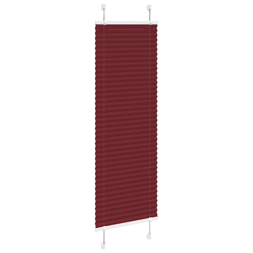 Tenda Plissettata Rosso Bordeaux 50x100 cm Larghezza Tessuto
