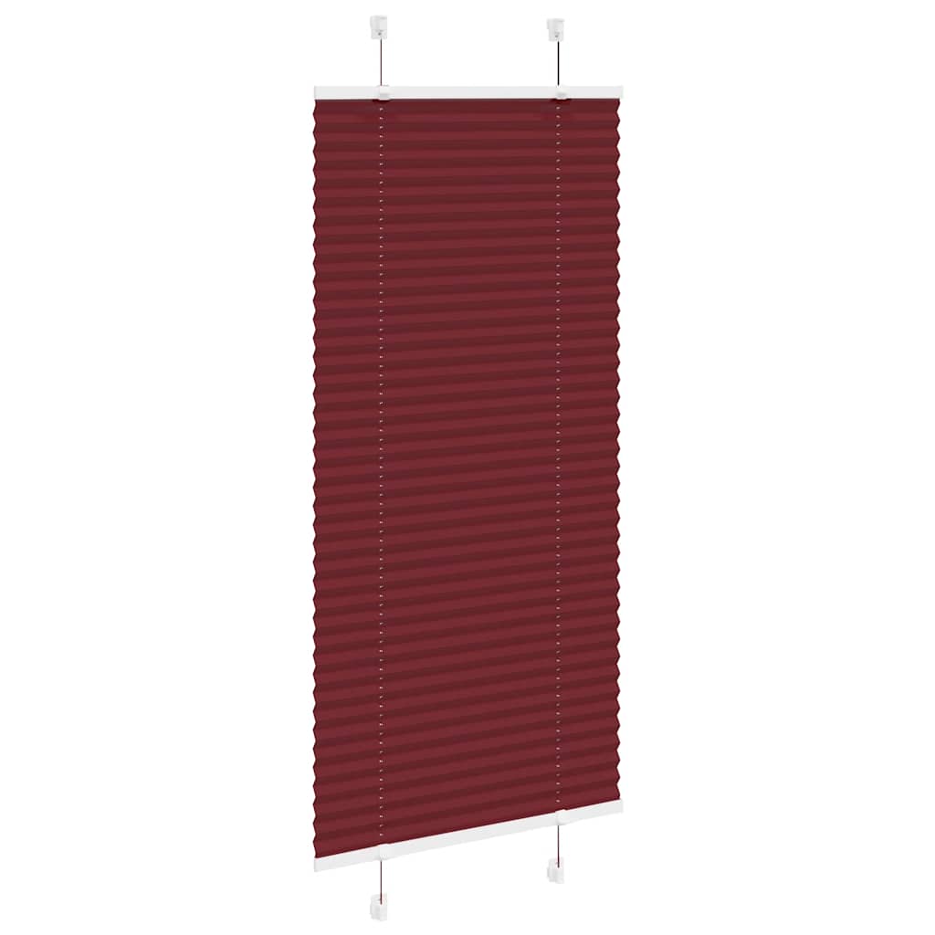 Tenda Plissettata Rosso Bordeaux 55x100 cm Larghezza Tessuto