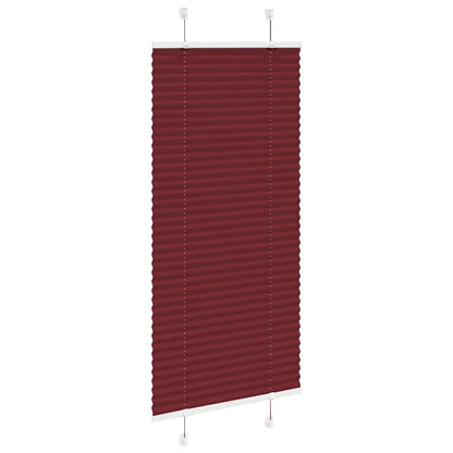 Tenda Plissettata Rosso Bordeaux 60x100 cm Larghezza Tessuto