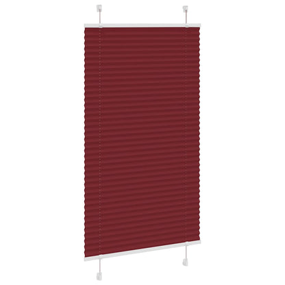 Tenda Plissettata Rosso Bordeaux 75x100 cm Larghezza Tessuto