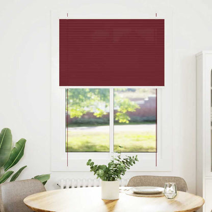 Tenda Plissettata Rosso Bordeaux 100x100 cm Larghezza Tessuto