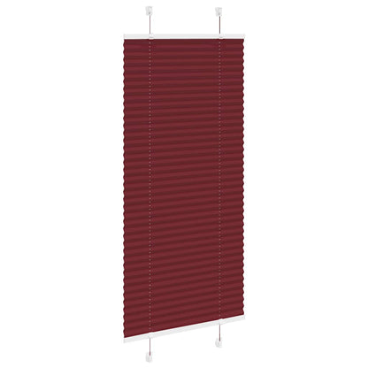Tenda Plissettata Rosso Bordeaux 55x150 cm Larghezza Tessuto
