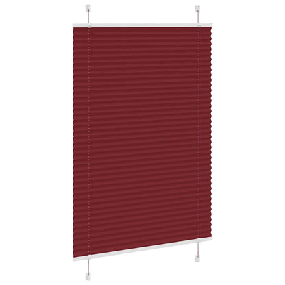 Tenda Plissettata Rosso Bordeaux 100x150 cm Larghezza Tessuto
