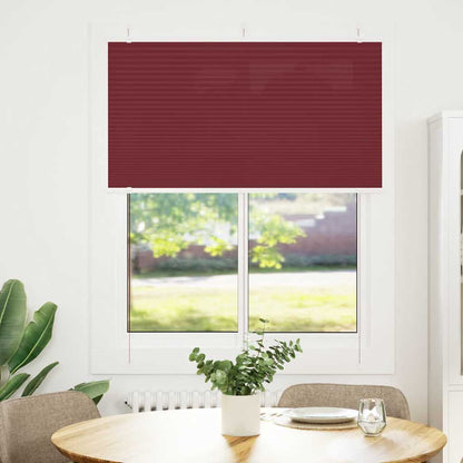 Tenda Plissettata Rosso Bordeaux 110x150 cm Larghezza Tessuto