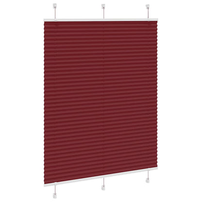 Tenda Plissettata Rosso Bordeaux 110x150 cm Larghezza Tessuto