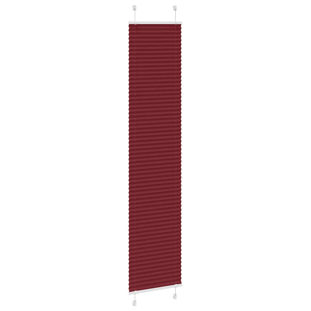 Tenda Plissettata Rosso Bordeaux 45x200 cm Larghezza Tessuto