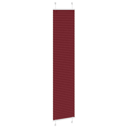 Tenda Plissettata Rosso Bordeaux 45x200 cm Larghezza Tessuto