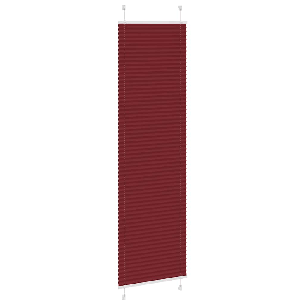 Tenda Plissettata Rosso Bordeaux 55x200 cm Larghezza Tessuto