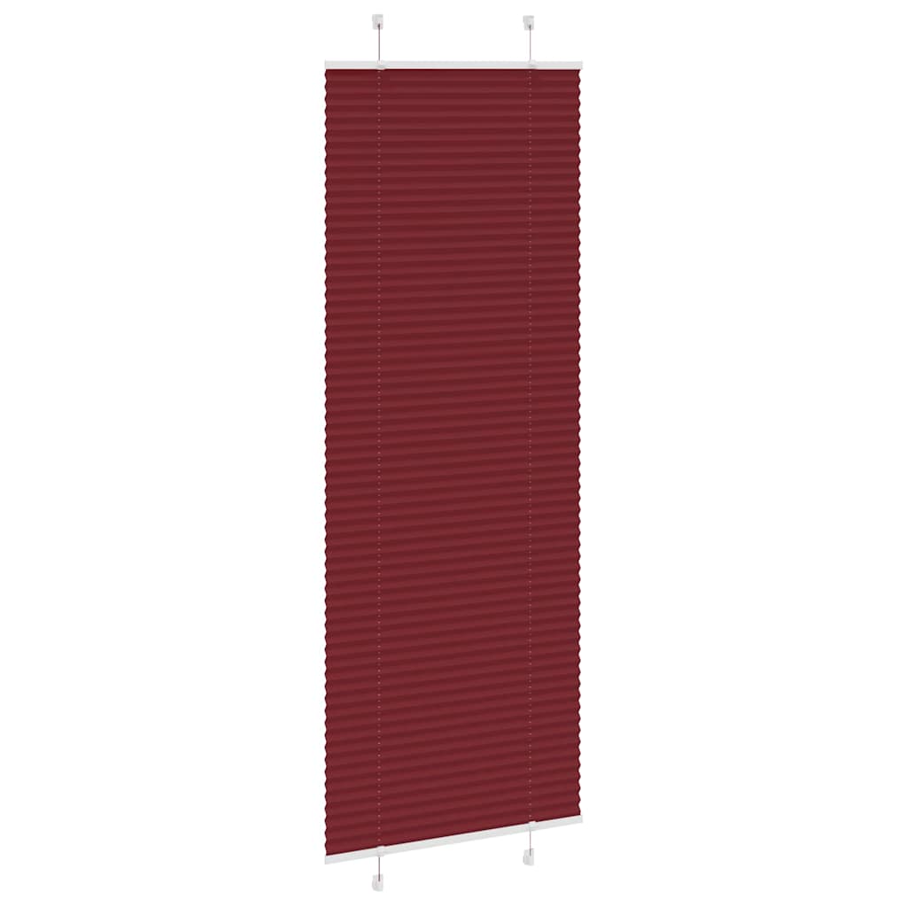 Tenda Plissettata Rosso Bordeaux 70x200 cm Larghezza Tessuto