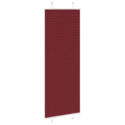 Tenda Plissettata Rosso Bordeaux 70x200 cm Larghezza Tessuto