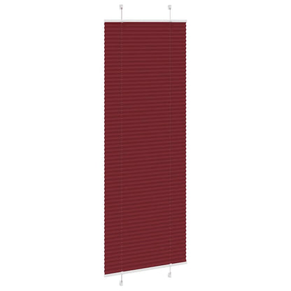 Tenda Plissettata Rosso Bordeaux 80x200 cm Larghezza Tessuto