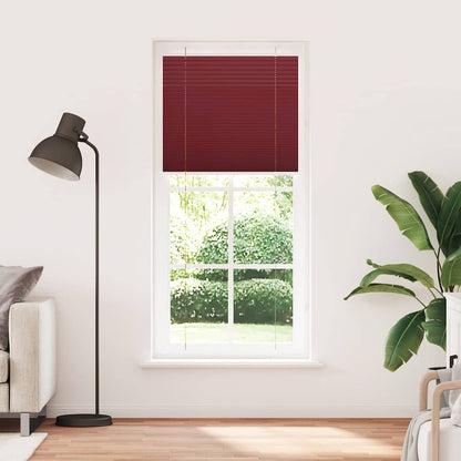 Tenda Plissettata Rosso Bordeaux 90x200 cm Larghezza Tessuto