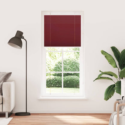 Tenda Plissettata Rosso Bordeaux 95x200 cm Larghezza Tessuto
