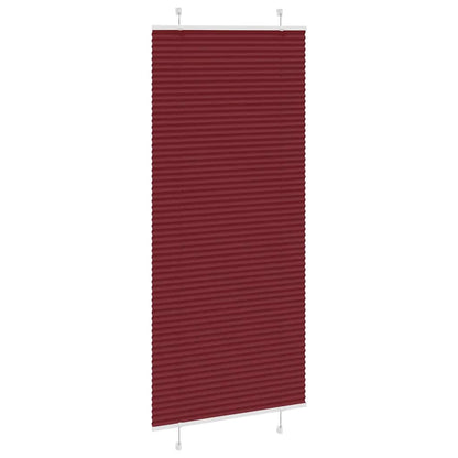 Tenda Plissettata Rosso Bordeaux 95x200 cm Larghezza Tessuto