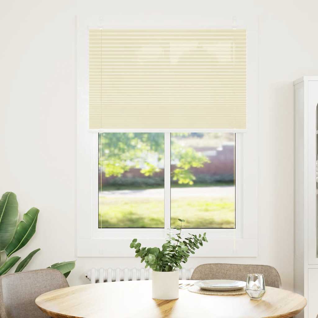 Tenda Plissettata Crema 85x100 cm Larghezza Tessuto 84,4 cm