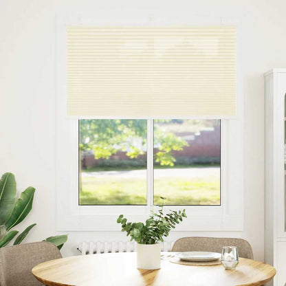 Tenda Plissettata Crema 105x150 cm Larghezza Tessuto 104,4 cm
