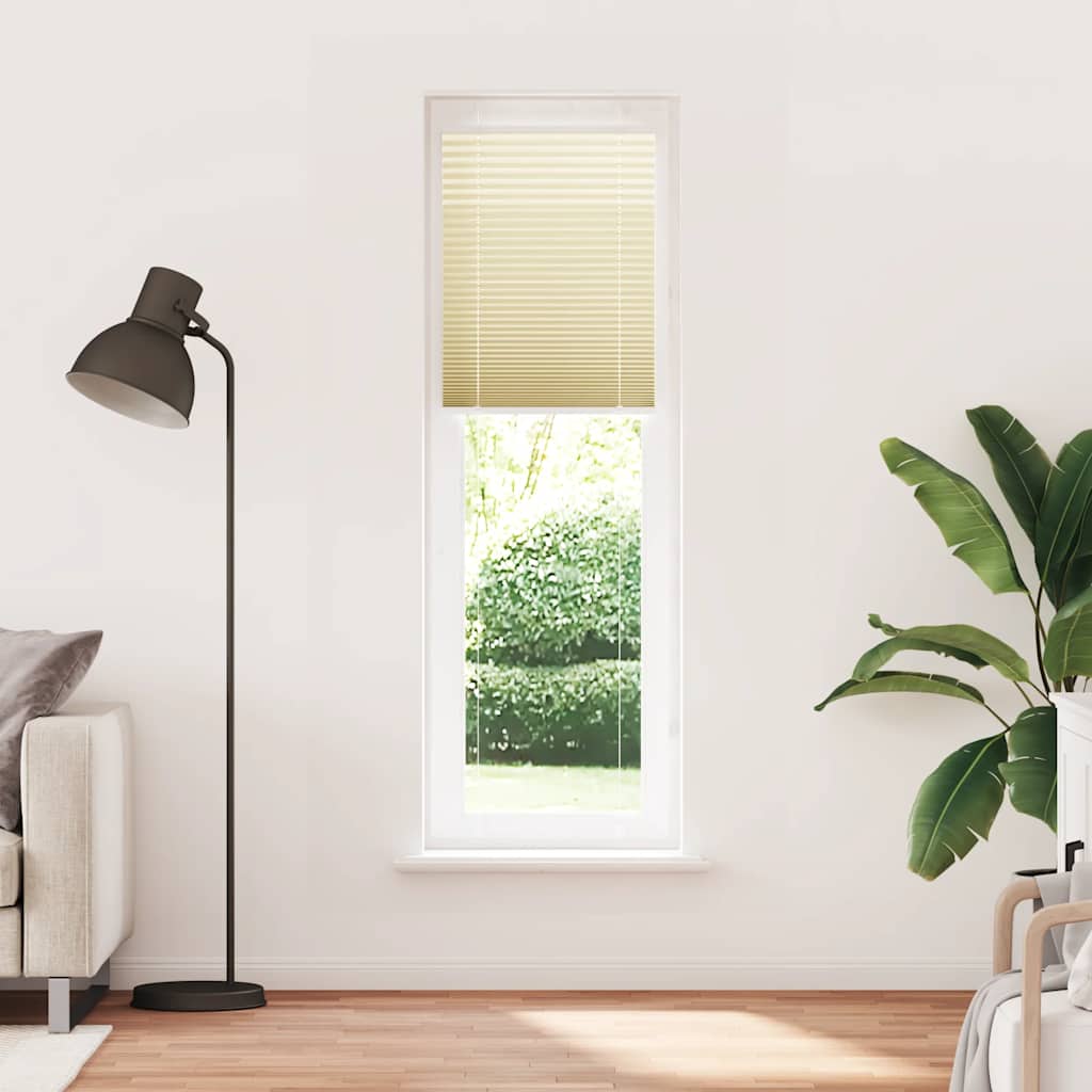 Tenda Plissettata Crema 65x200 cm Larghezza Tessuto 64,4 cm