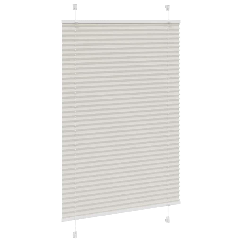 Tenda Plissettata Grigio Chiaro 100x100 cm Larghezza Tessuto