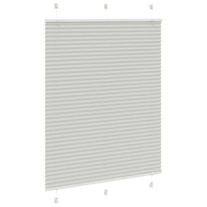 Tenda Plissettata Grigio Chiaro 105x100 cm Larghezza Tessuto