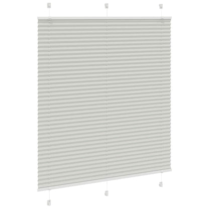 Tenda Plissettata Grigio Chiaro 115x150 cm Larghezza Tessuto