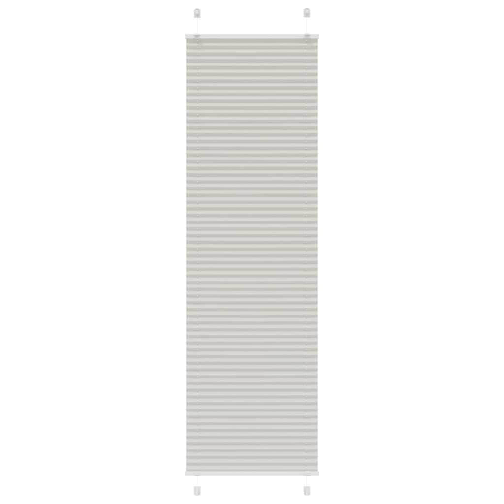 Tenda Plissettata Grigio Chiaro 65x200 cm Larghezza Tessuto