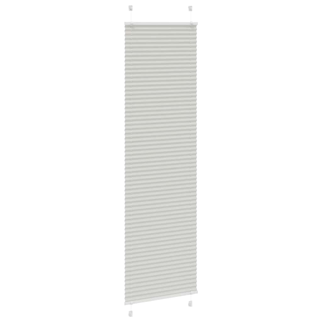 Tenda Plissettata Grigio Chiaro 65x200 cm Larghezza Tessuto