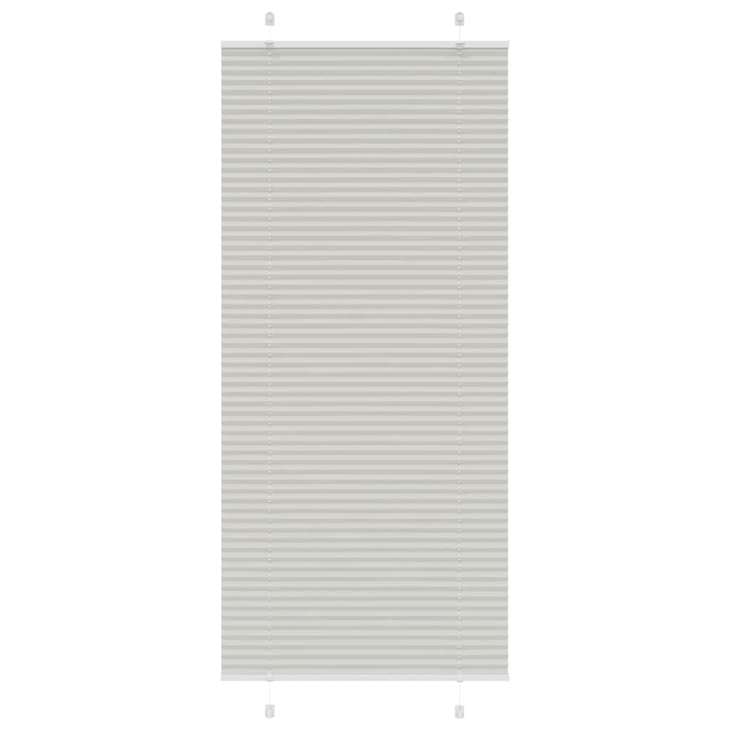 Tenda Plissettata Grigio Chiaro 85x200 cm Larghezza Tessuto
