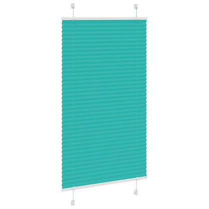 Tenda Plissettata Verde petrolio 75x100 cm Larghezza Tessuto