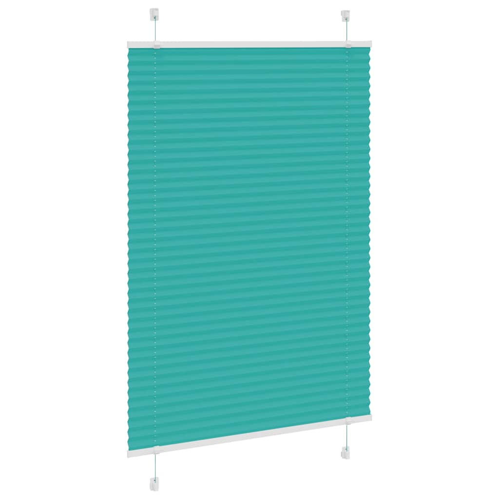 Tenda Plissettata Verde petrolio 90x100 cm Larghezza Tessuto