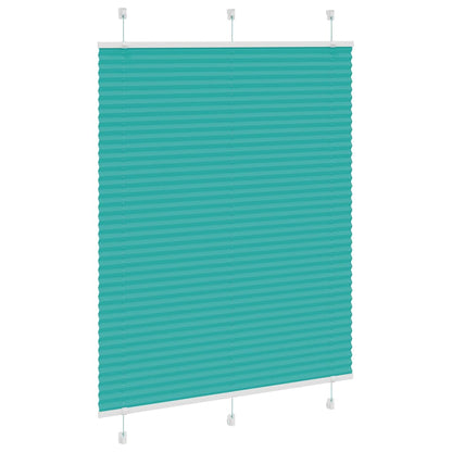 Tenda Plissettata Verde petrolio 105x100 cm Larghezza Tessuto