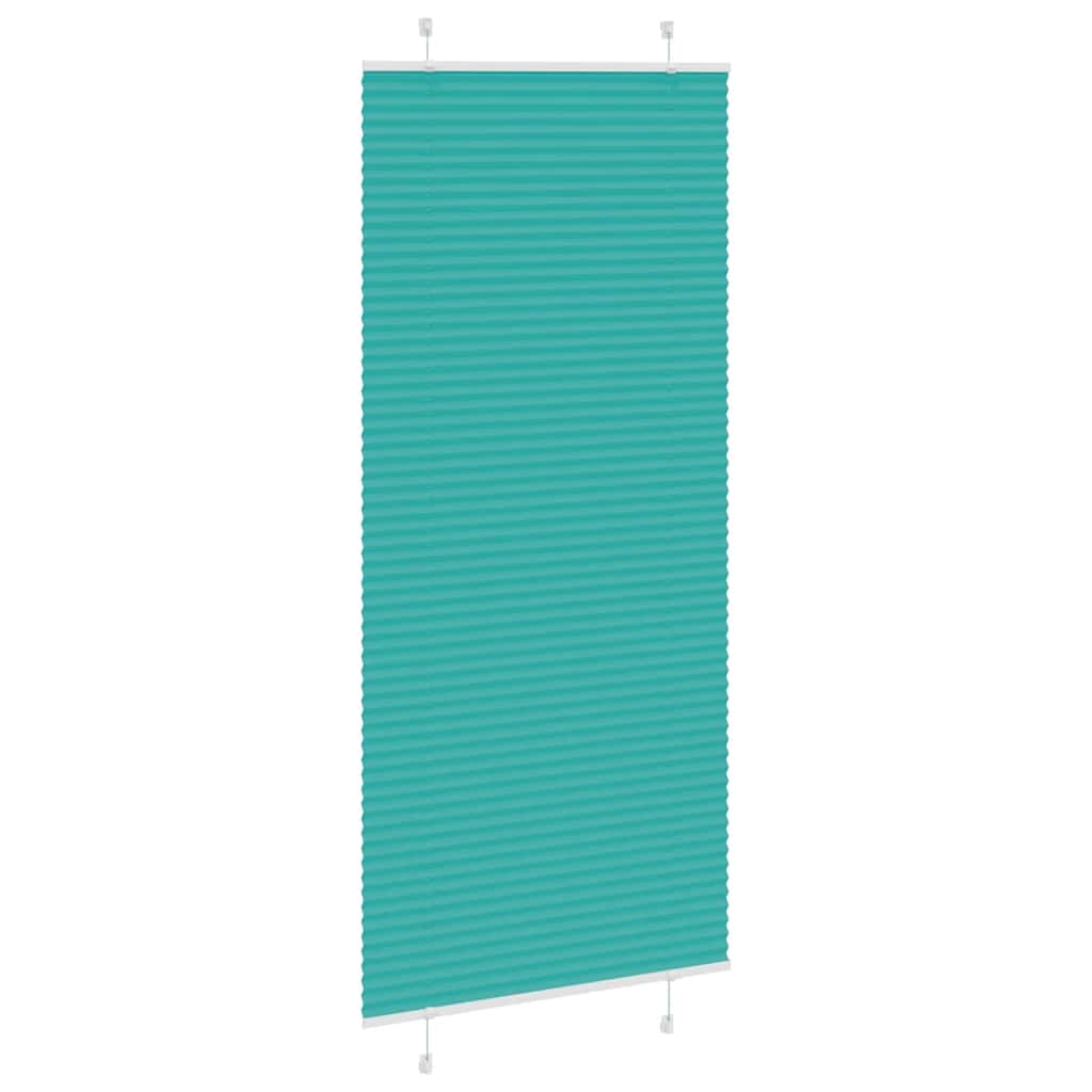 Tenda Plissettata Verde petrolio 95x200 cm Larghezza Tessuto