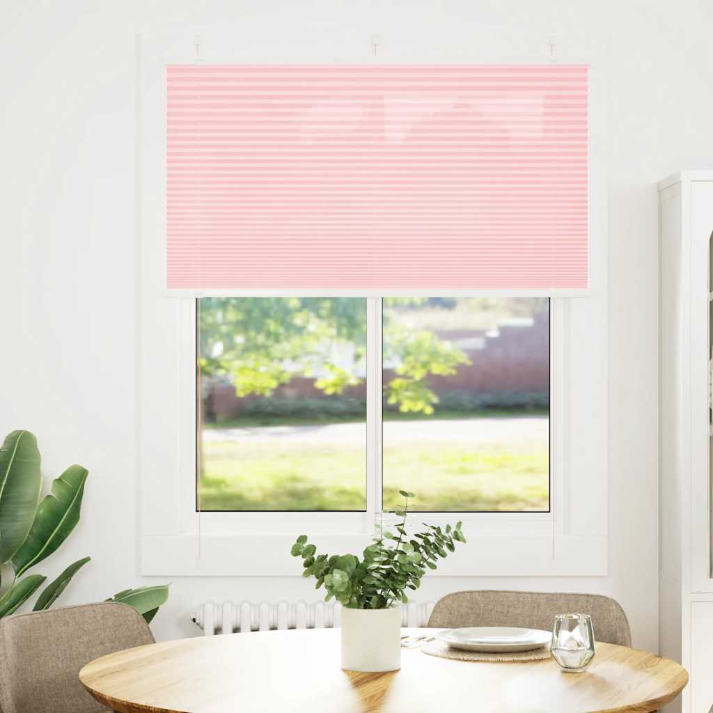 Tenda Plissettata Rosa 105x100 cm Larghezza Tessuto 104,4 cm