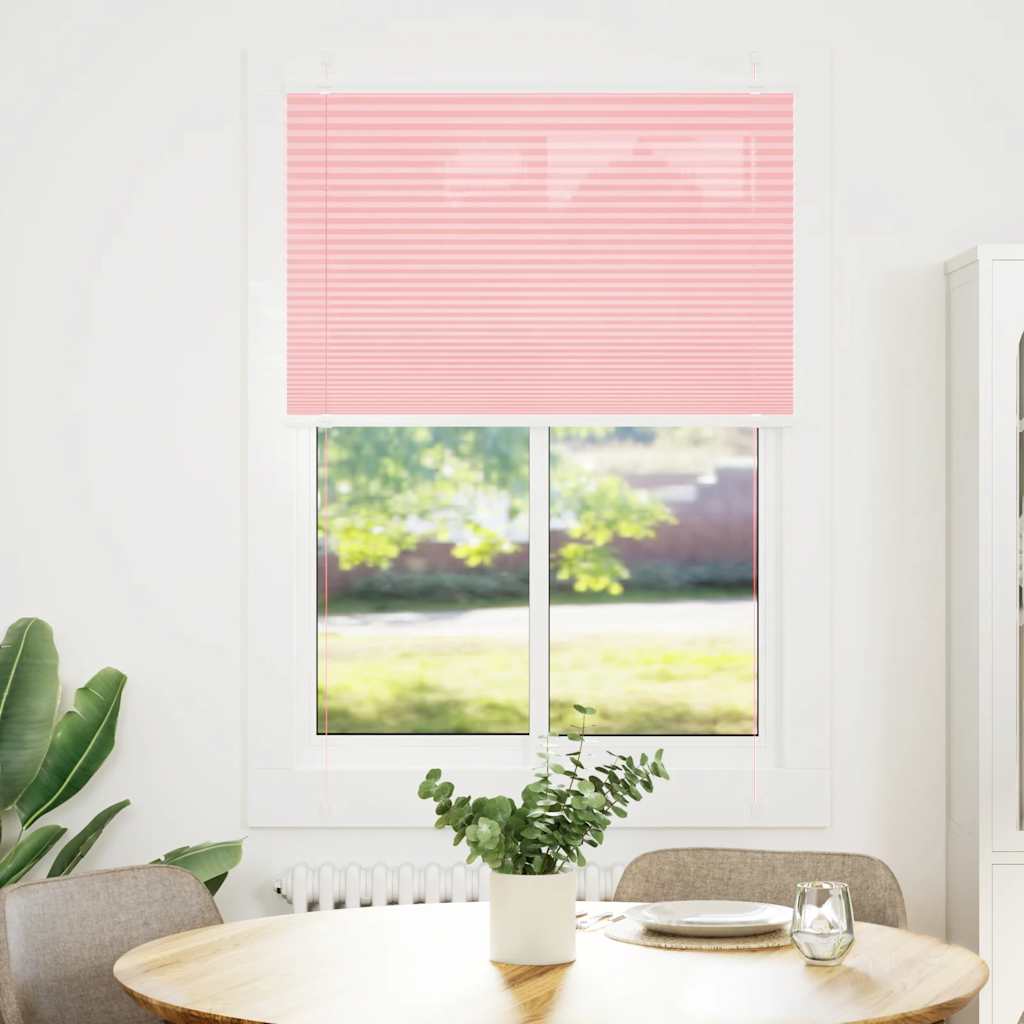 Tenda Plissettata Rosa 85x150 cm Larghezza Tessuto 84,4 cm
