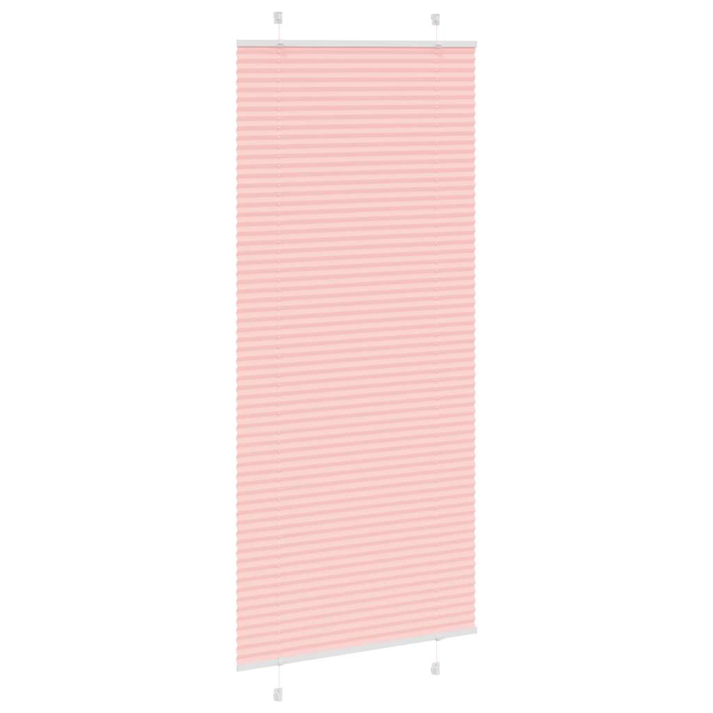 Tenda Plissettata Rosa 95x200 cm Larghezza Tessuto 94,4 cm