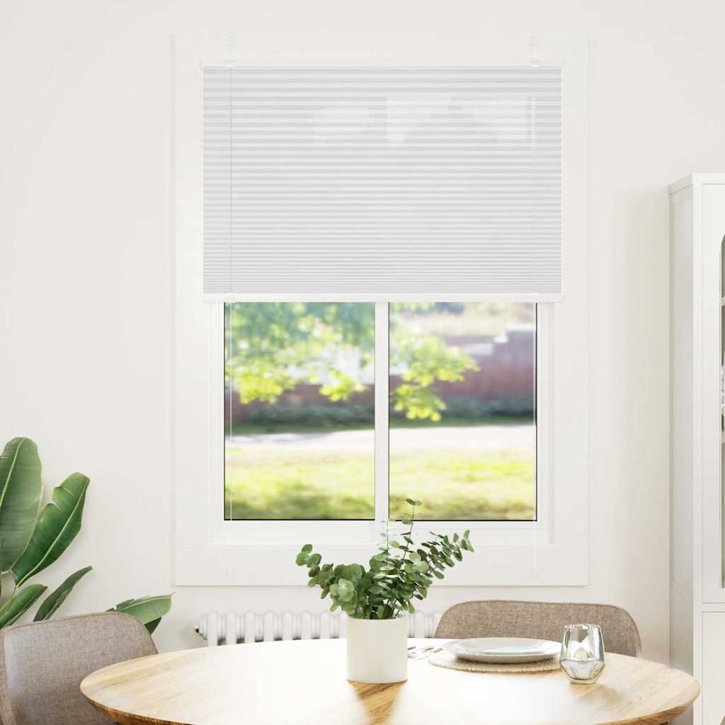 Tenda Plissettata Bianca 100x150 cm Larghezza Tessuto 99,4 cm