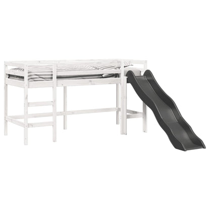 Letto a Soppalco senza Materasso Bambini Bianco 90x190cm Pino