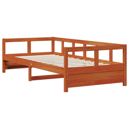 Dormeuse senza Materasso Marrone Cera 90x190 cm Legno di Pino