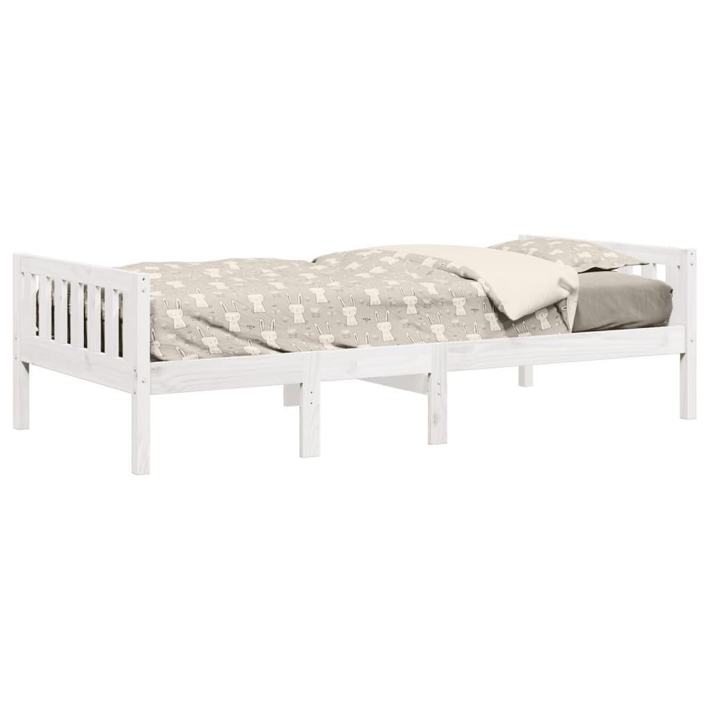 Letto per Bambini senza Materasso Bianco 90x200cm Massello Pino