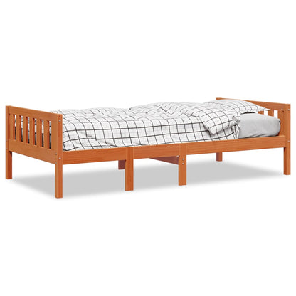 Letto Bambini senza Materasso Marrone Cera 90x200 cm Legno Pino
