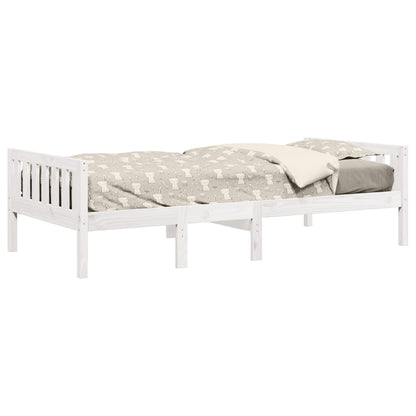 Letto per Bambini senza Materasso Bianco 90x190cm Massello Pino