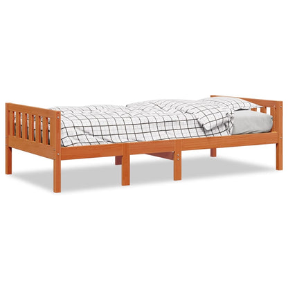 Letto Bambini senza Materasso Marrone Cera 90x190 cm Legno Pino