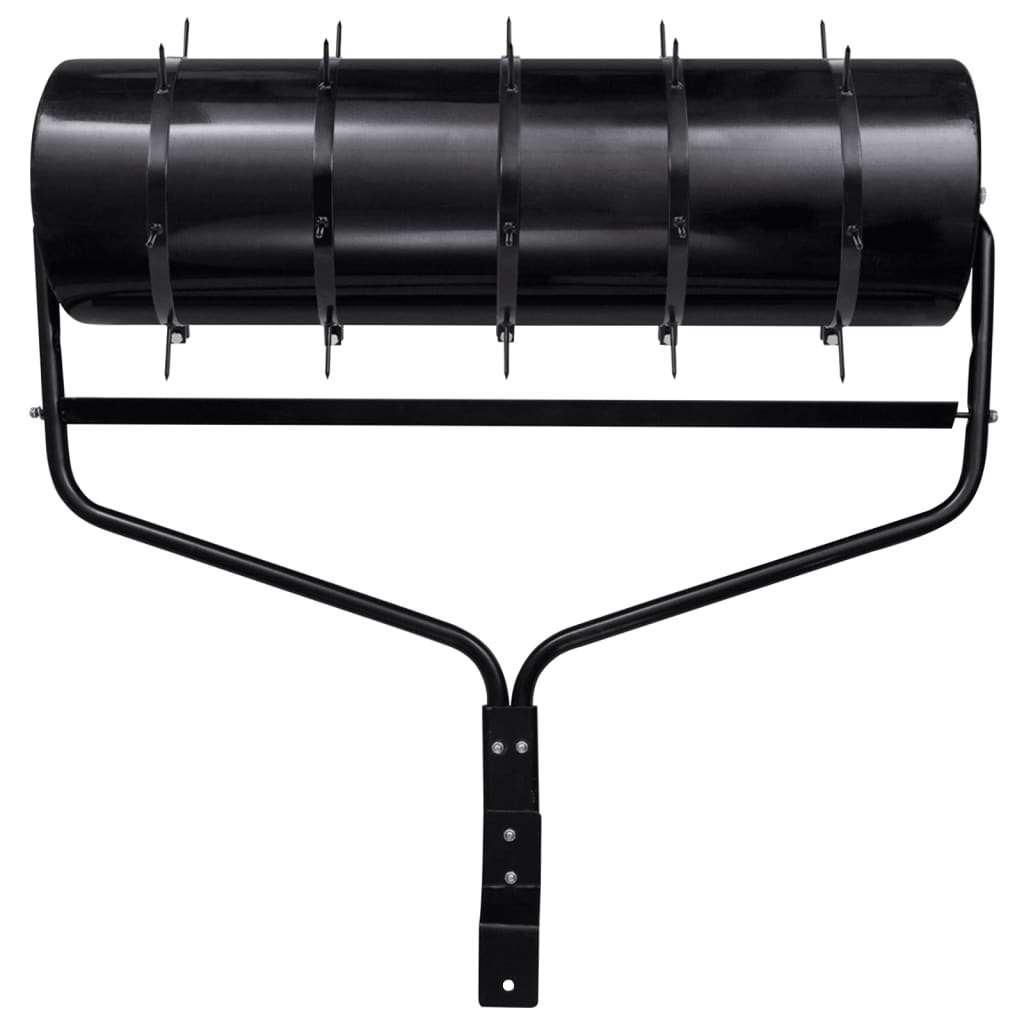 Rullo da Giardino con Aeratore a Morsetti Nero 63 L in Ferro