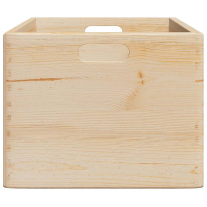 Scatola in Legno con Manici 40x30x23 cm Legno Massello di Pino