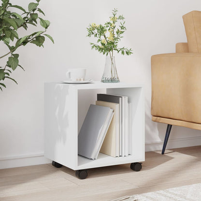 Mobiletto con Ruote Bianco 37x33x42,5 cm in Truciolato