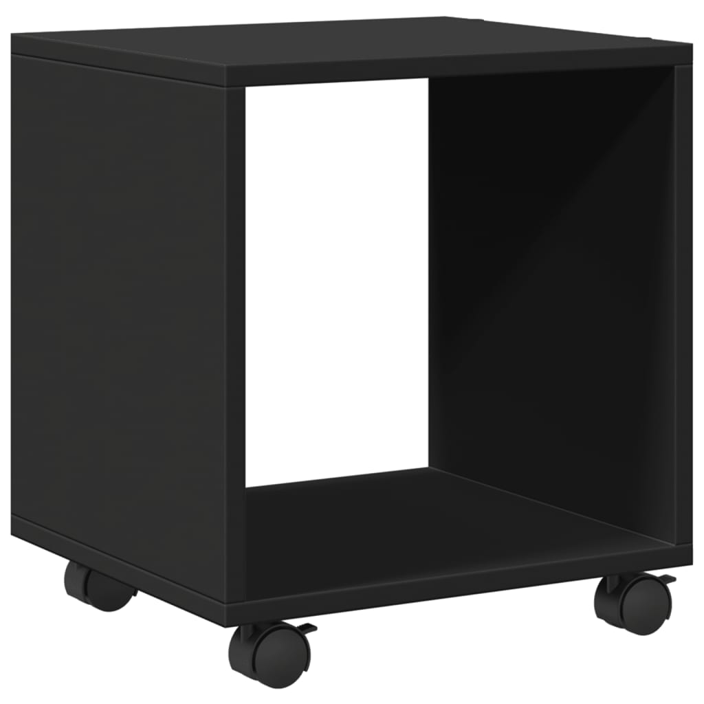 Mobiletto con Ruote Nero 37x33x42,5 cm in Truciolato