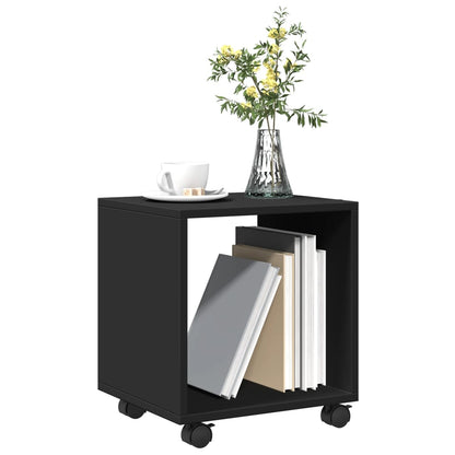 Mobiletto con Ruote Nero 37x33x42,5 cm in Truciolato