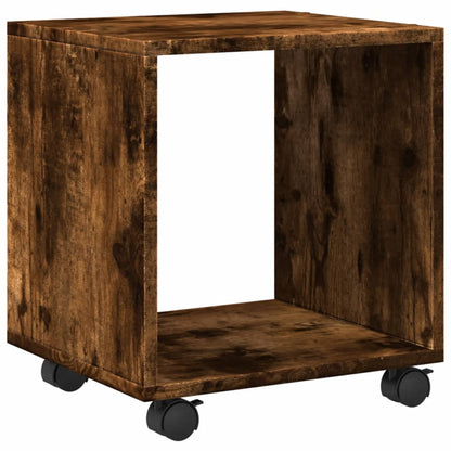 Mobiletto con Ruote Rovere Fumo 37x33x42,5 cm in Truciolato
