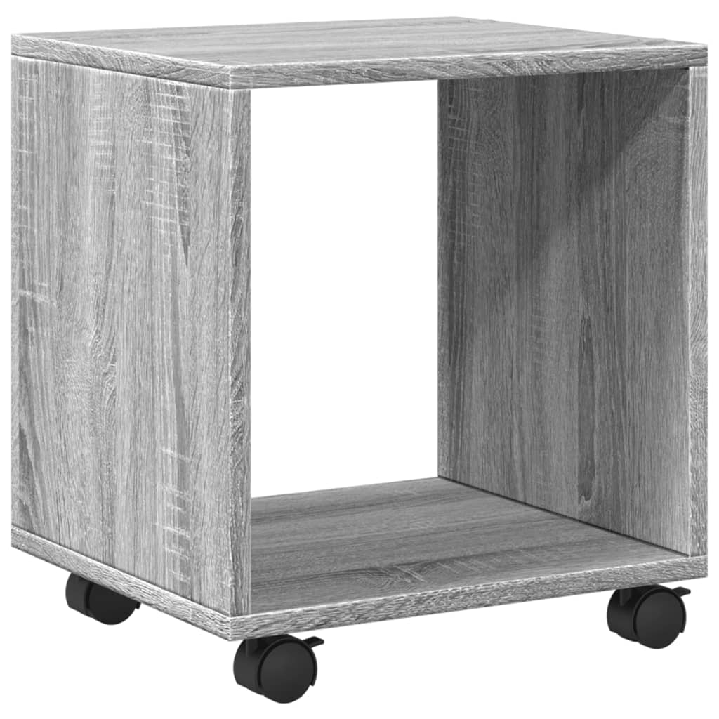 Mobiletto con Ruote Grigio Sonoma 37x33x42,5 cm in Truciolato