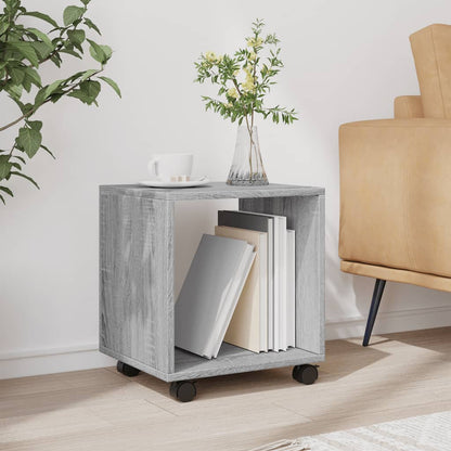Mobiletto con Ruote Grigio Sonoma 37x33x42,5 cm in Truciolato