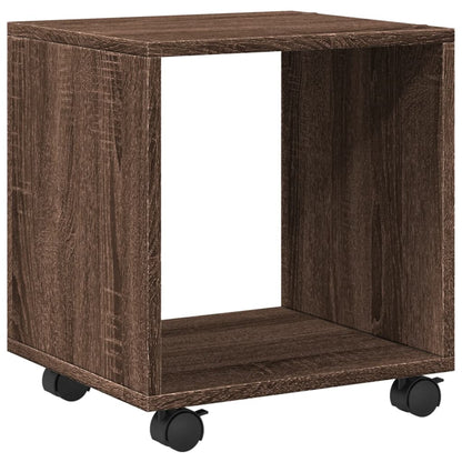 Mobiletto con Ruote Rovere Marrone 37x33x42,5 cm in Truciolato